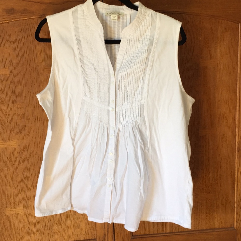 Coldwater Creek women’s xl white sleeveless shirt